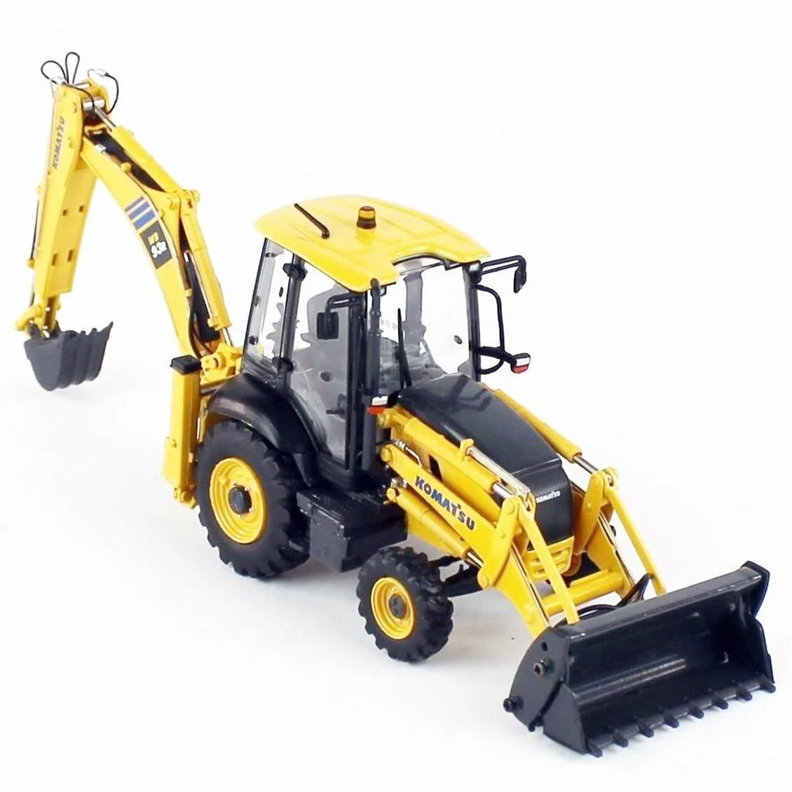 Universal Hobbies UH8142 1/50 Ölçek, Komatsu WB93-R 2WD Backhoe Loder, Sergilemeye Hazır Metal İş Makinası Modeli