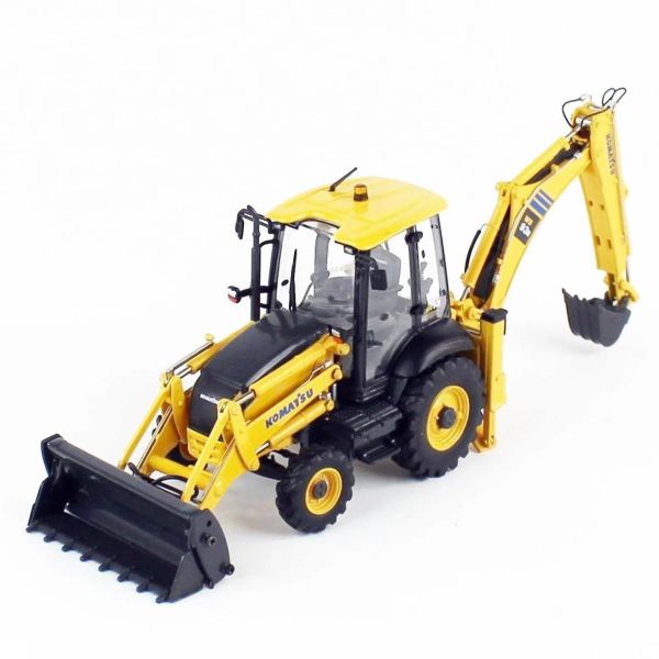 Universal Hobbies UH8142 1/50 Ölçek, Komatsu WB93-R 2WD Backhoe Loder, Sergilemeye Hazır Metal İş Makinası Modeli