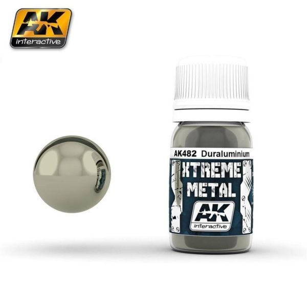 AK Interactive 482 30 ml. Duralüminyum Rengi, Xtreme Metal Serisi Model Boyası