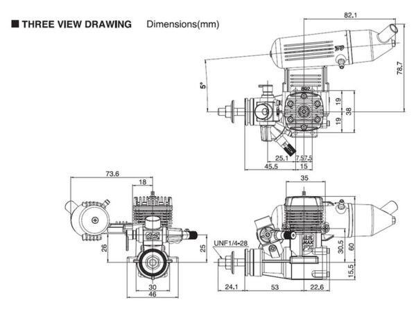 OS Engines 12662 Max-25 FX II (21L) ve 892 Susturuculu, Nitro Yakıtlı Model Uçak Motoru