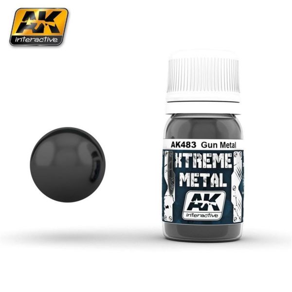 AK Interactive 483 30 ml. Silah Metal Rengi, Xtreme Metal Serisi Model Boyası