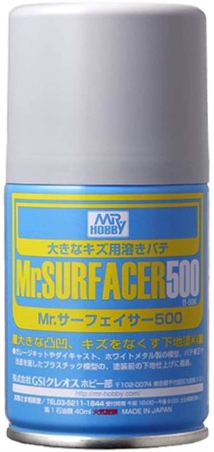 Mr.Hobby B-506 100 ml. Mr.Surfacer 500, Gri, Sprey Astar Boyası