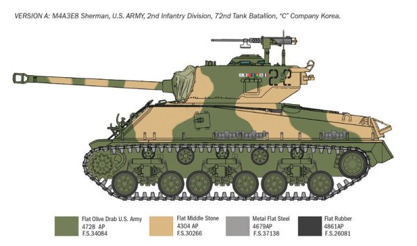 Sherman M4A3E8 - Korean War