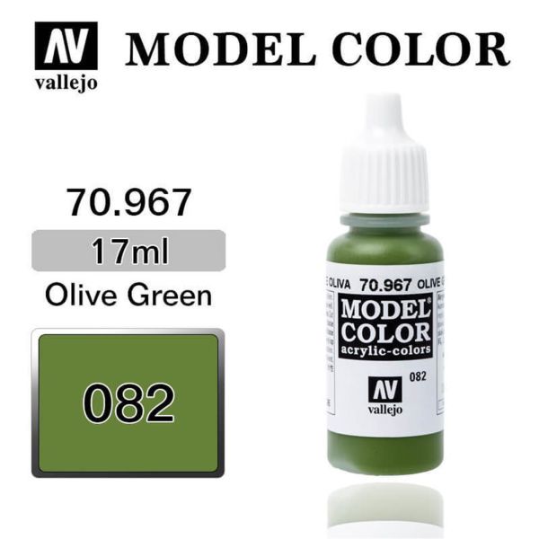 Vallejo 70967 17 ml. (82) Olive Green-Matt, Model Color Serisi Model Boyası