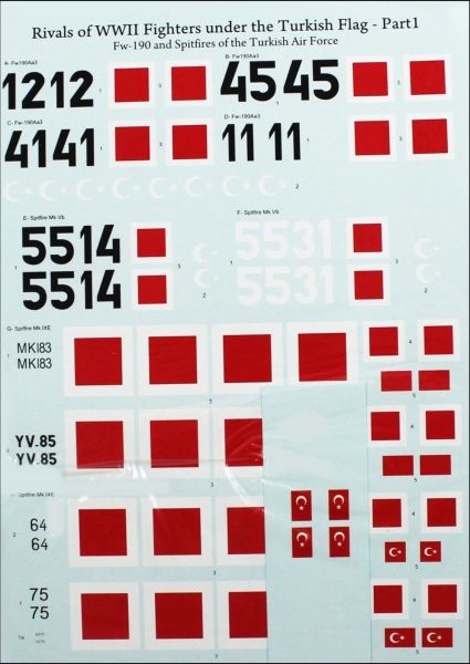 Microscale 48002 1/48 Ölçek, Decal-Fw 190 And Spıtfıres Of The Turkı