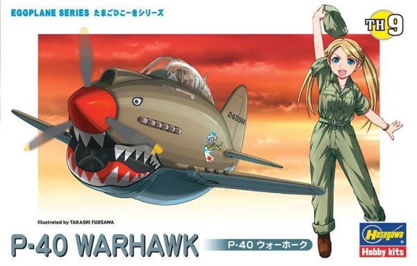 Hasegawa TH9 60119 P-40 Warhawk, Savaş Uçağı (Eggplane Serisi), Plastik Model kiti