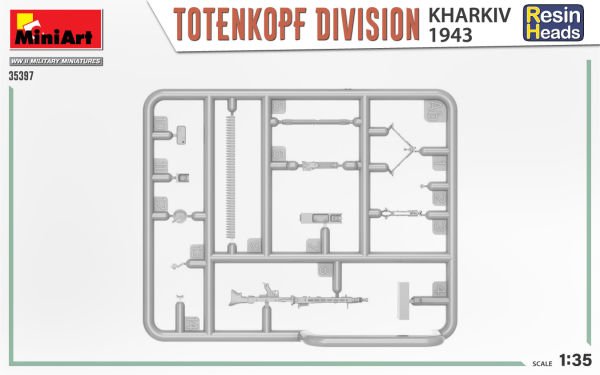 MiniArt TotenKopf Tümeni. Kharkov 1943. Reçine Başlı