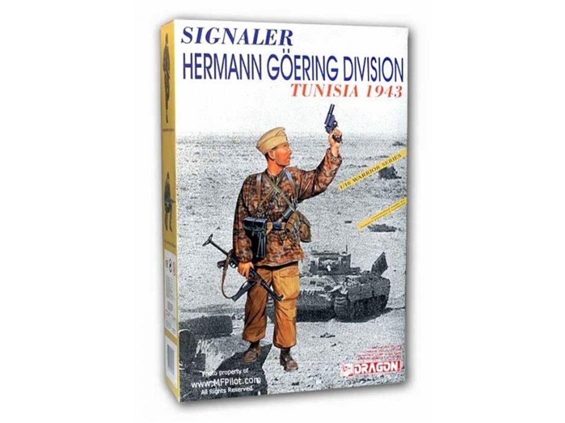 Dragon 1608 1/16 Ölçek, Signaler Hermann Göring Tümeni (Tunus 1943) Asker Figürleri Plastik Model Kiti