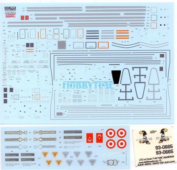 Babibi DBT01144 1/32 Ölçek, F-16 Tunç Filo, Dekal Çıkartma