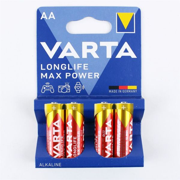 Varta 4706 AA Kalem Pil, Longlife Max Power Alkalin, 4 Adet