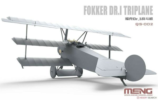 Meng QS-016 1/32 Ölçek, Fokker Dr.I Kızıl Baron Üç Kanatlı Savaş Uçağı, Plastik Model kiti