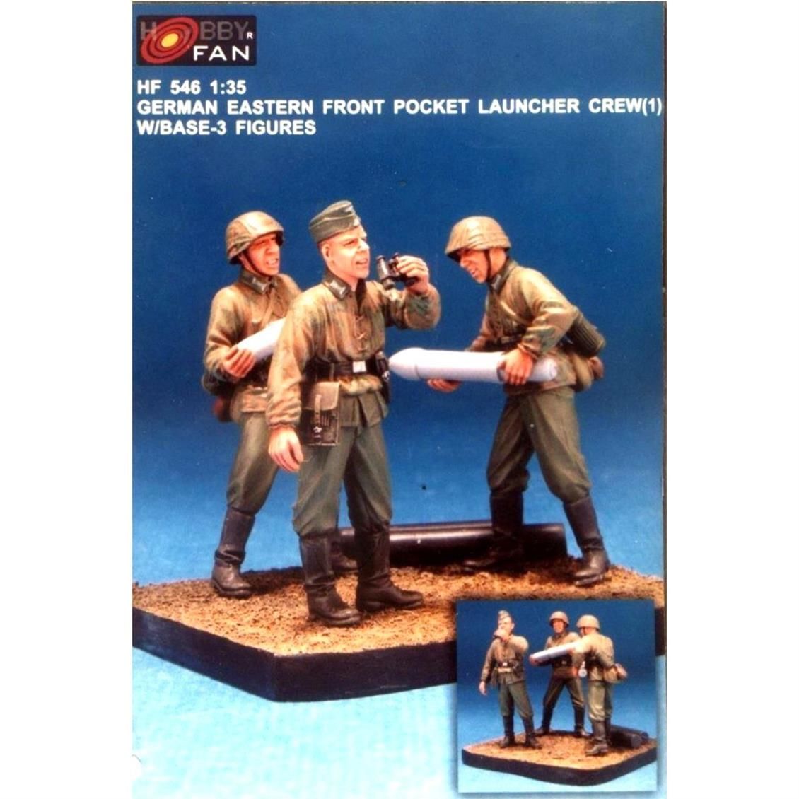 Hobby Fan HF546 1/35 German Eastern Front Pocket Launcher Crew (1) 3 Adet RESIN Figür Seti