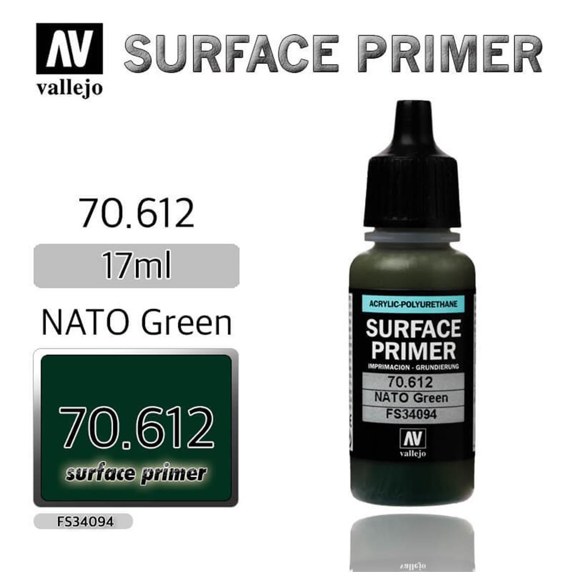 Vallejo 70612 17 ml. NATO Green, Astar Model Boyası