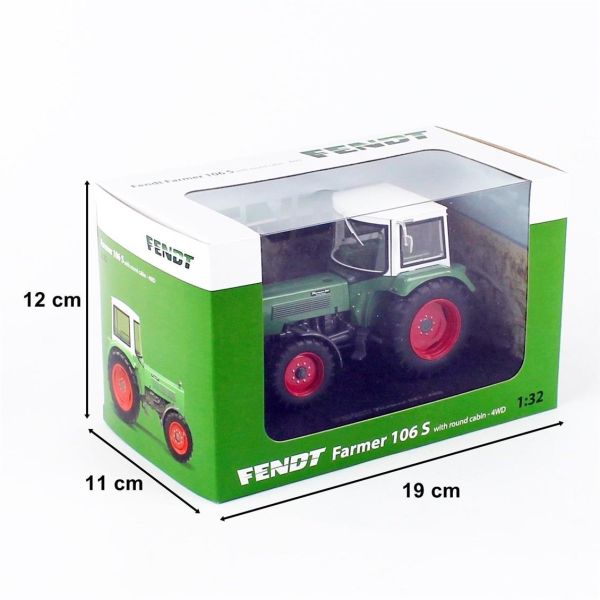 Universal Hobbies UH5312 1/32 Ölçek, Fendt Farmer 105S Turbomatik Kabinli Traktör, Sergilemeye Hazır Metal Tarımsal Makina Mode