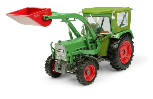 Universal Hobbies UH5310 1/32 Ölçek, Fendt Farmer 5S 4WD, Kabinli ve Önden Kepçeli Traktör, Sergilemeye Hazır Metal Tarımsal Ma