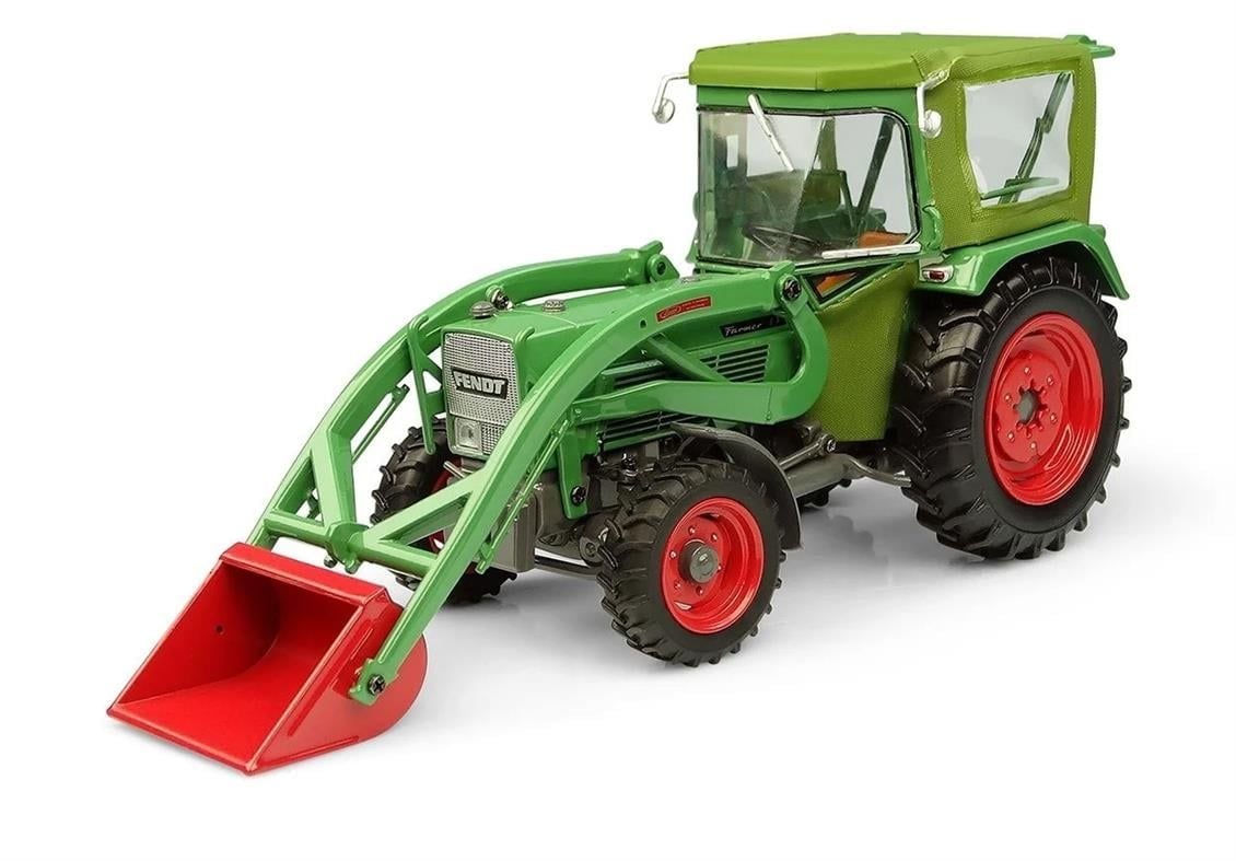 Universal Hobbies UH5310 1/32 Ölçek, Fendt Farmer 5S 4WD, Kabinli ve Önden Kepçeli Traktör, Sergilemeye Hazır Metal Tarımsal Ma