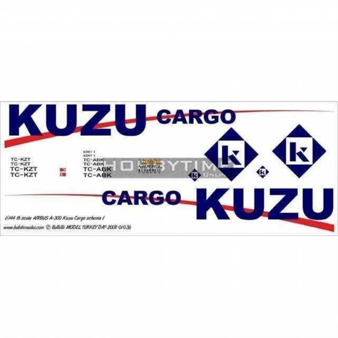 Babibi DAT01036 1/144 Ölçek, Cargo Kuzu, Airbus A300, Dekal Çıkartma