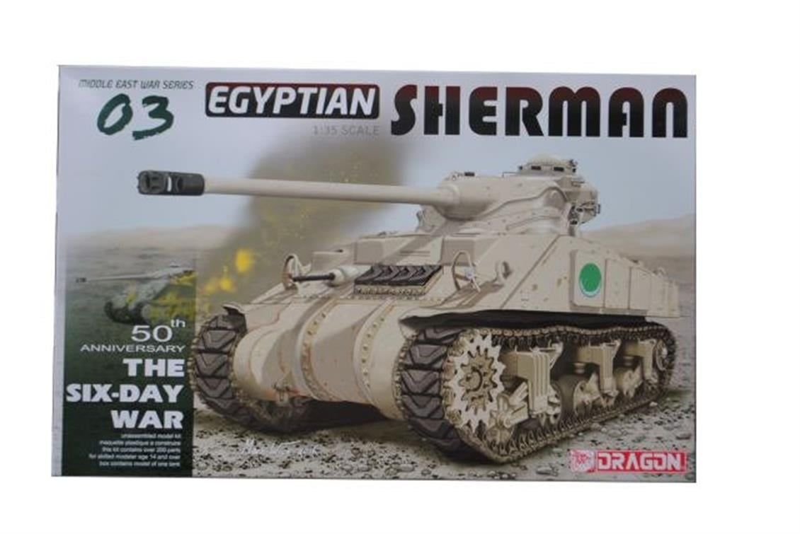 Dragon 3570 1/35 Ölçek, Mısır Sherman Tank  Plastik Model Kiti