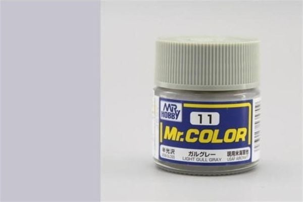 Mr.Hobby C-011 10 ml. Light Gull Gray, Mr.Color Serisi Model Boyası