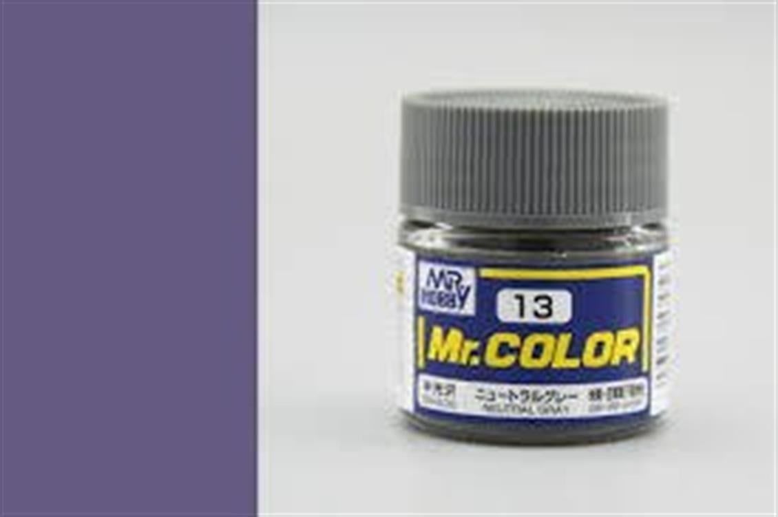 Mr.Hobby C-013 10 ml. Neutral Gray, Mr.Color Serisi Model Boyası