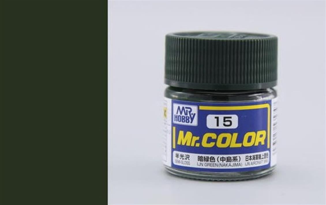 Mr.Hobby C-015 10 ml. IJN Green (Nakajima), Mr.Color Serisi Model Boyası