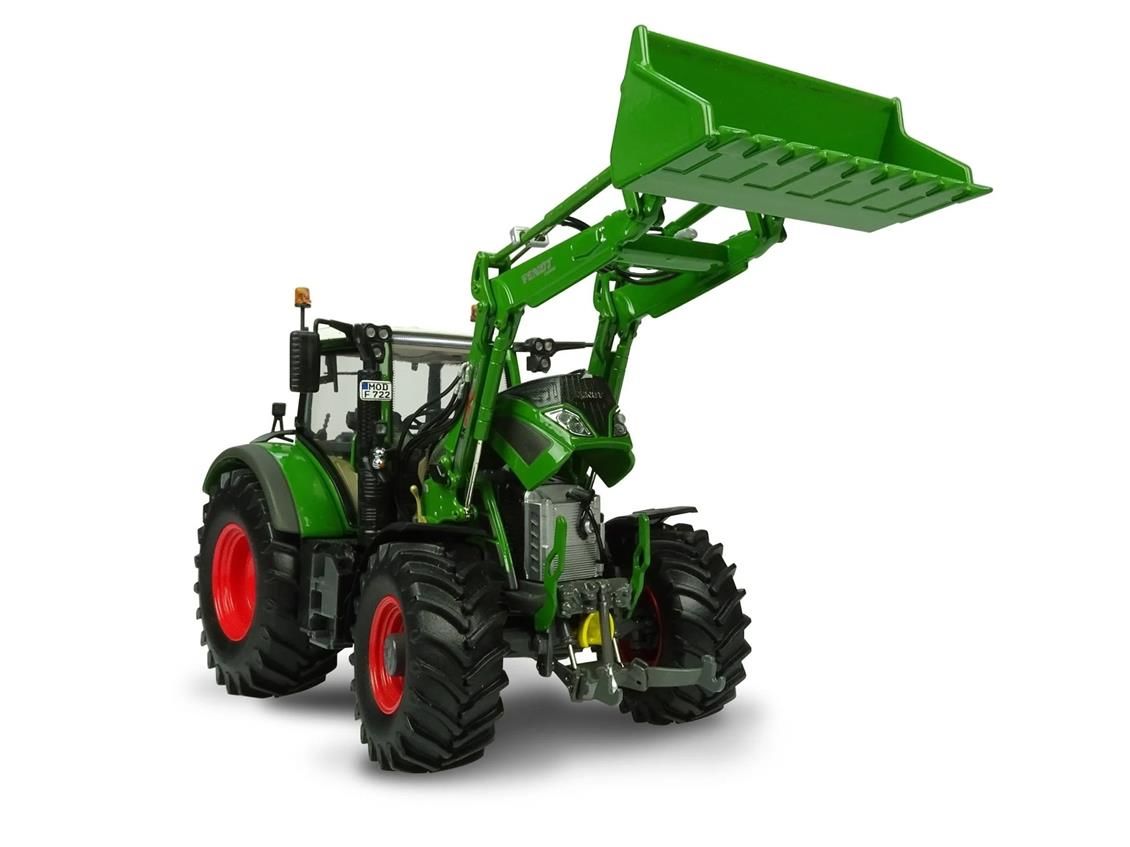 Universal Hobbies UH4975 1/32 Ölçek, Fendt 722 Önden Kepçeli Traktör, Sergilemeye Hazır Metal Tarımsal Makina Modeli