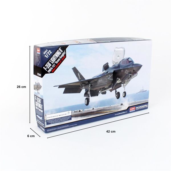 Academy 12569 1/72 Ölçek, F-35 B Lightningh II VMFA-121 (Yeşil Şövalyeler) Savaş Uçağı, Plastik Model kiti