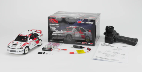 Carisma GT24 4WD 1/24 MITSUBISHI LANCER EVO 4 WRC Rally Car Micro Rc