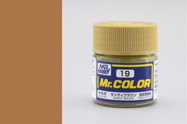 Mr.Hobby C-019 10 ml. Sandy Brown, Mr.Color Serisi Model Boyası