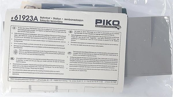 Piko 61923 1/87 Ölçek, İstasyon Seti, 5 Adet, Plastik Model Kiti