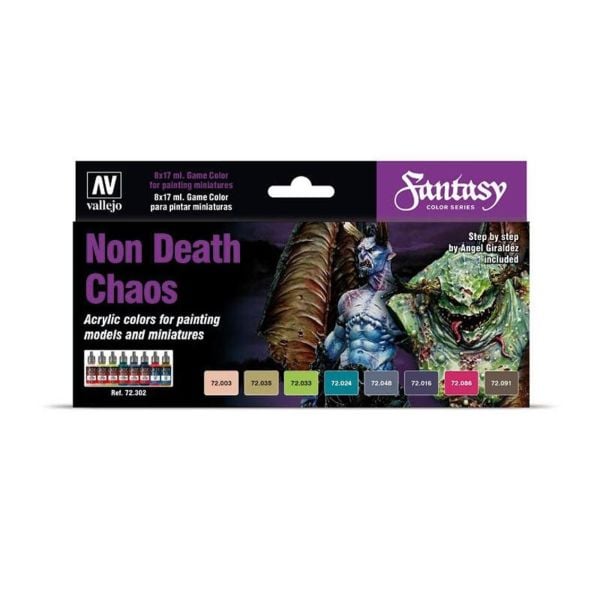 Vallejo 72302 8X17 ml. Non Death Chaos, Game Color Serisi Model Boyası Seti