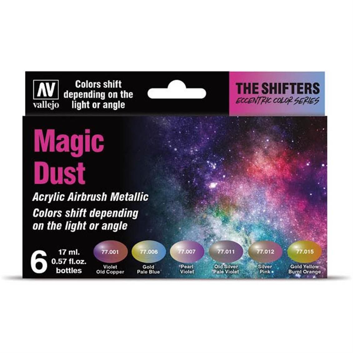 Vallejo 77090 6x17 ml. Magic Dust, Shifter Serisi Model Boyası Seti