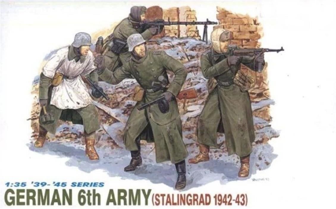 Dragon 6017 1/35 Ölçek, Alman 6.Ordu Askerleri, (Stalingard 1942/43) Figürleri Plastik Model Kiti