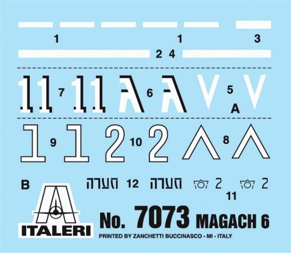 Italeri 7073S 1/72 Ölçek, Magach 6 Tank, Plastik Model kiti