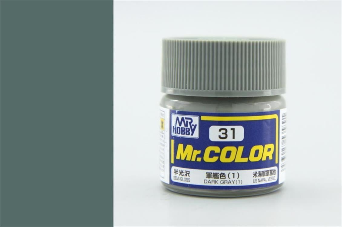 Mr.Hobby C-031 10 ml. Dark Gray (1), Mr.Color Serisi Model Boyası