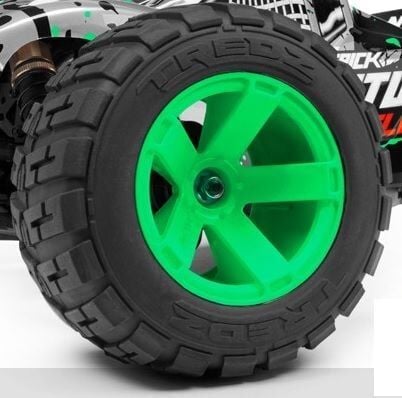 Tredz Tractor Tire (124x70/2.8'') & 2.8'' Wheel (Green) Set (2pcs)