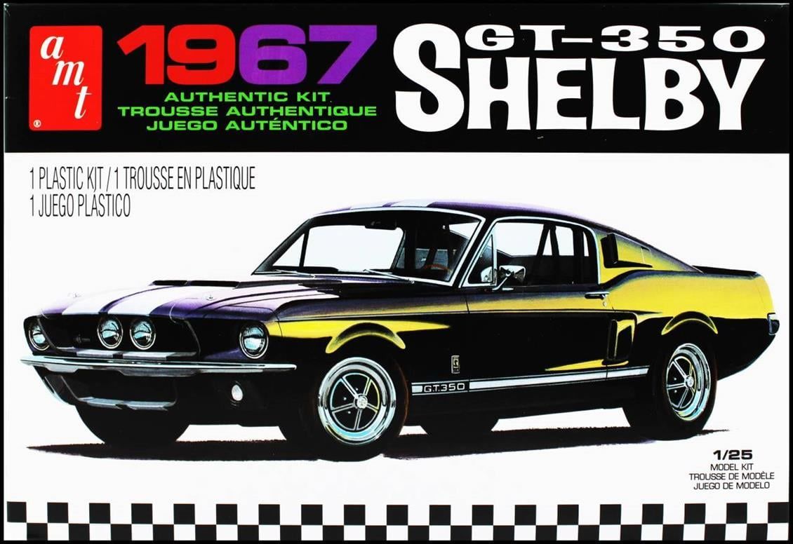 AMT 834M 1/25 Ölçek, 1967 Shelby GT350 Black Araba, Plastik Model kiti