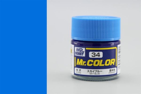 Mr.Hobby C-034 10 ml. Sky Blue, Mr.Color Serisi Model Boyası