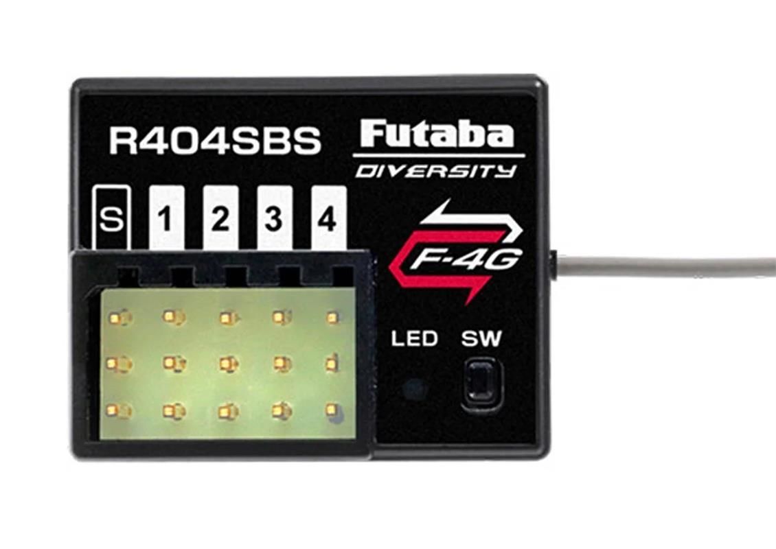 Futaba 05002701 R404SBS-E Kumanda Alıcısı, 2.4 Ghz, F-4G SR,F-4G