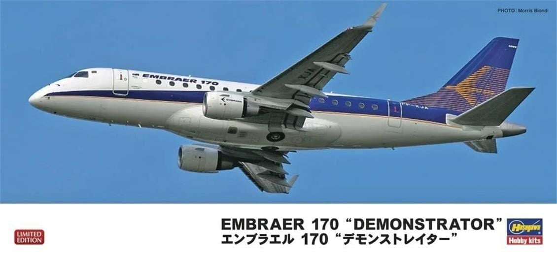 Hasegawa 10681 1/144 Ölçek, Embraer 170 Demonstrator Yolcu Uçağı, Plastik Model kiti