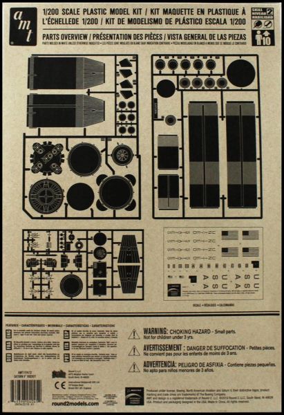 AMT 1174 1/200 Ölçek, Saturn V Rocket Uzay Aracı, Plastik Model kiti