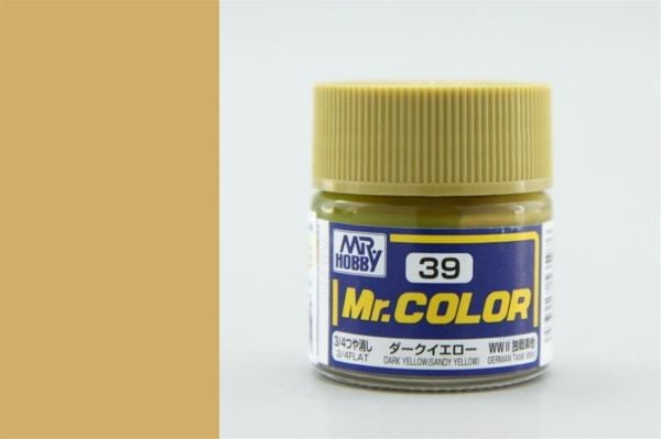 Mr.Hobby C-039 10 ml. Dark Yellow (Sandy Yellow), Mr.Color Serisi Model Boyası