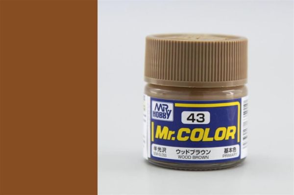 Mr.Hobby C-043 10 ml. Wood Brown, Mr.Color Serisi Model Boyası