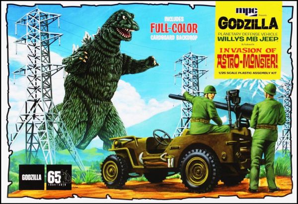 MPC 882 1/25 Ölçek, Godzilla Army Jeep, Plastik Model kiti