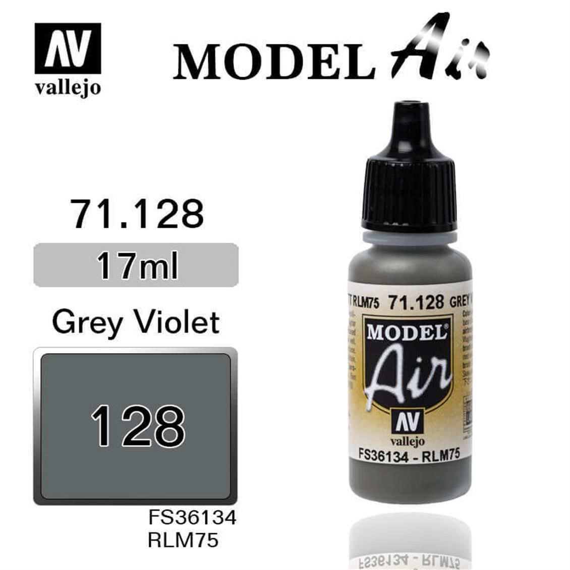 Vallejo 71128 17 ml. Grey Violet, Model Air Serisi Model Boyası