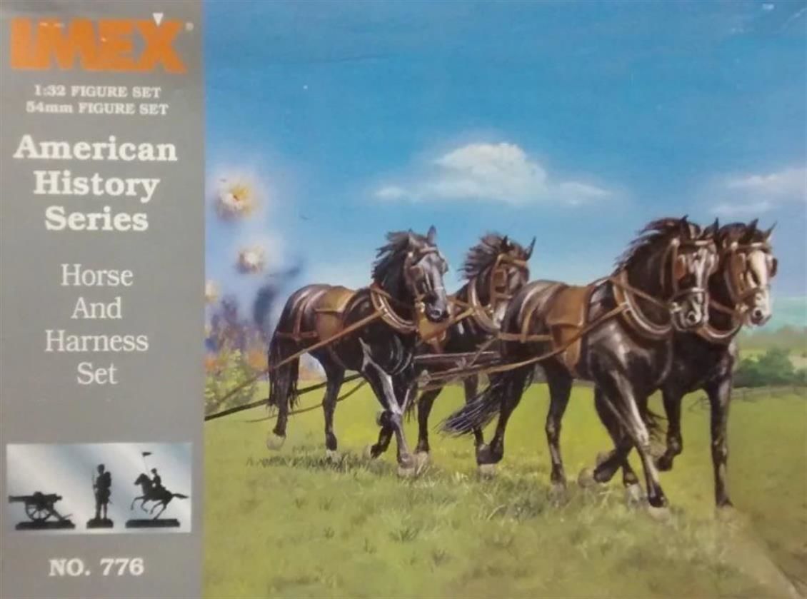 IMEX 776 1/32 Ölçek, Confed 4 Horses & Harness