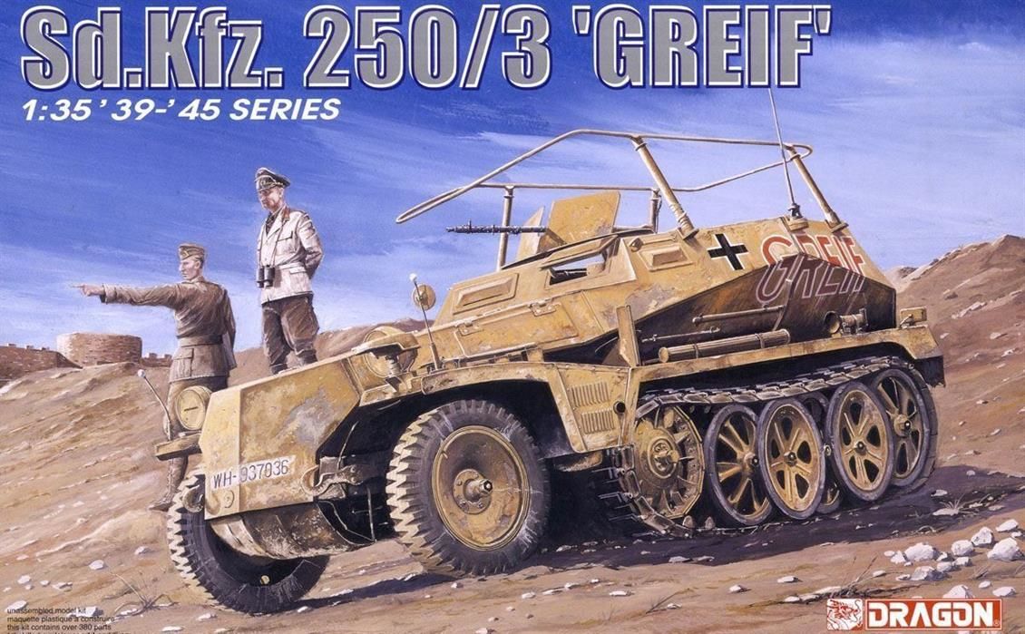 Dragon 6125 1/35 Ölçek, Sd.Kfz. 250/3 (Greif) Yarı Paletli Askeri Araç Plastik Model Kiti