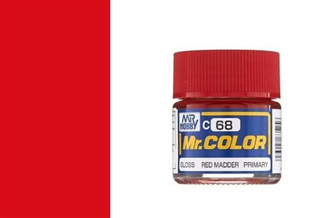 Mr.Hobby C-068 10 ml. Madder Red, Mr.Color Serisi Model Boyası