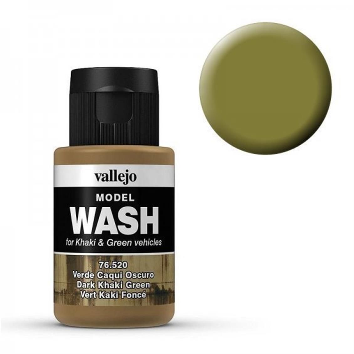 Vallejo 76520 35 ml. Dark Khaki Green, Wash Serisi Model Boyası