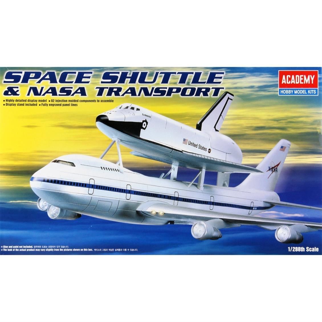 Academy 12708 1/288 Ölçek, Space Shuttle & NASA Transport, Plastik Model kiti